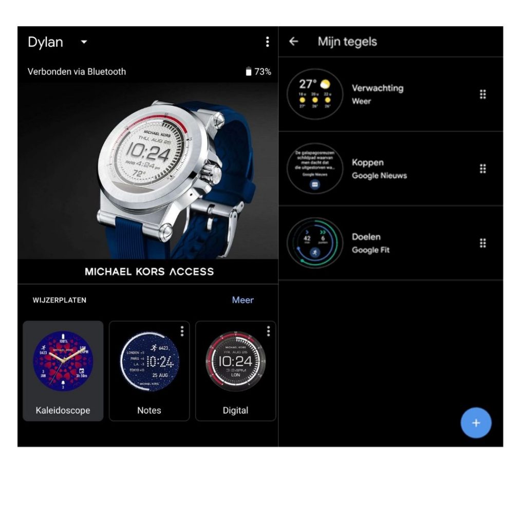 Wat is een smartwatch? Dit is het menu van Google Wear Os.